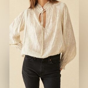 Ba&sh Nina Blouse In Ecru Size 6